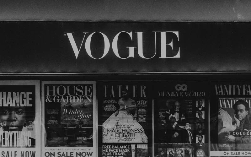 vogue using serif font