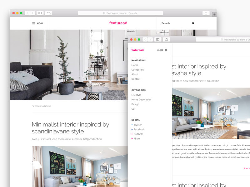 Minimalist web design - dribbble1