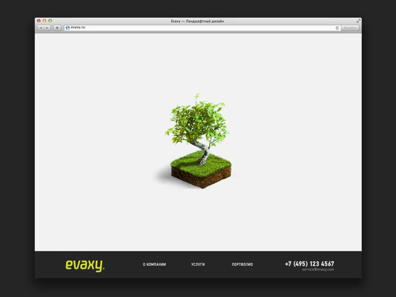 Minimalist web design - evaxy_site