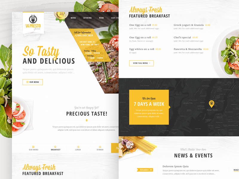 Stick to the Basics of restaurant website design
