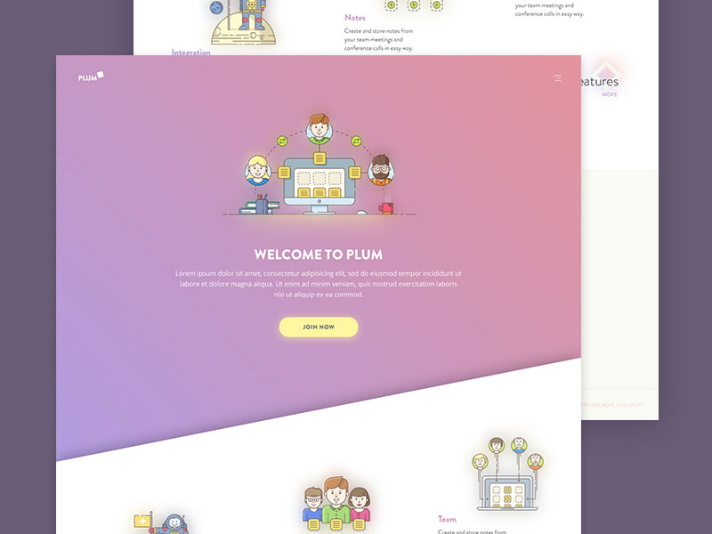Plum-Landing-page-design
