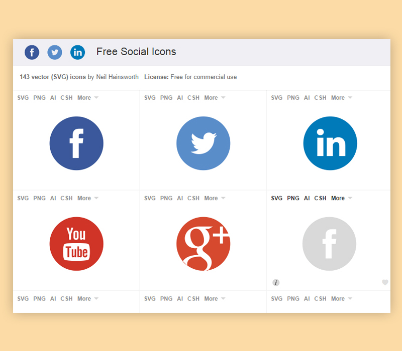 Free Social Icons Free Social Icons