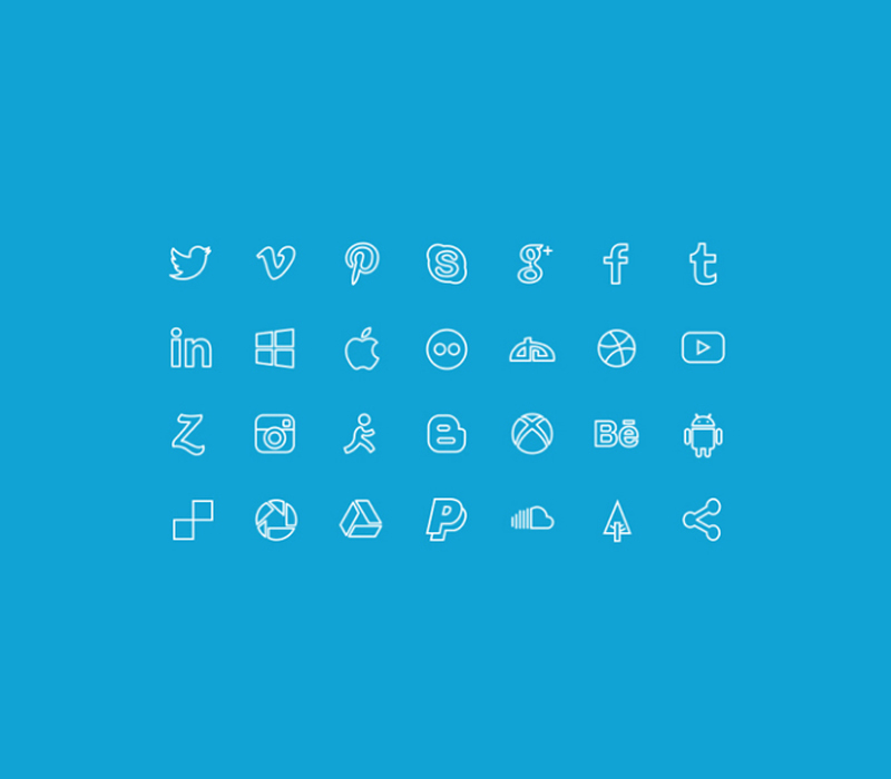 Social icons set Social icons set