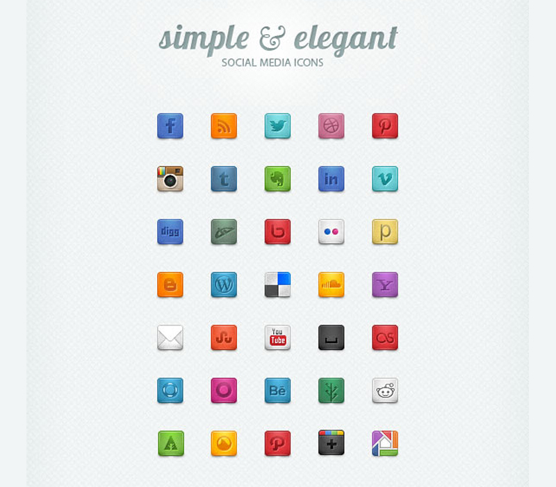 Beautiful & Free Social Media Icons Beautiful & Free Social Media Icons