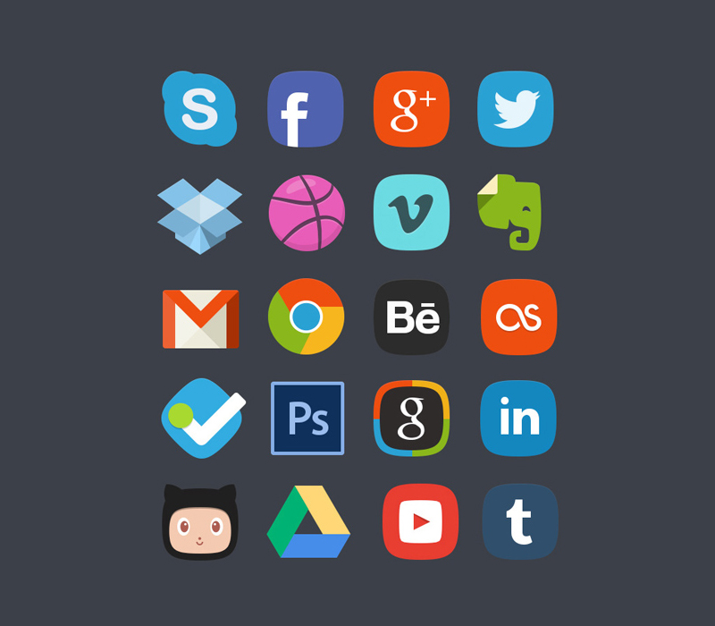 20 SOCIAL MEDIA BADGES 20 SOCIAL MEDIA BADGES
