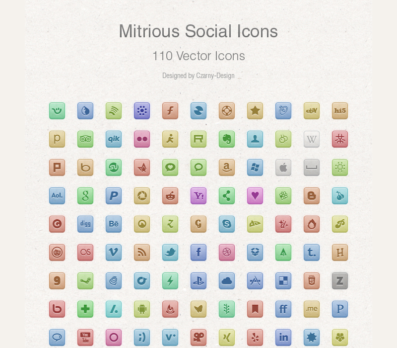 Mitrious Social Icons Mitrious Social Icons
