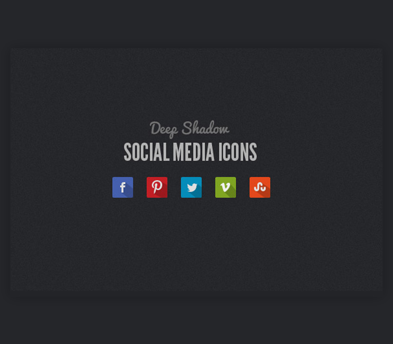 Free Long Shadow Social Media Icons Free Long Shadow Social Media Icons