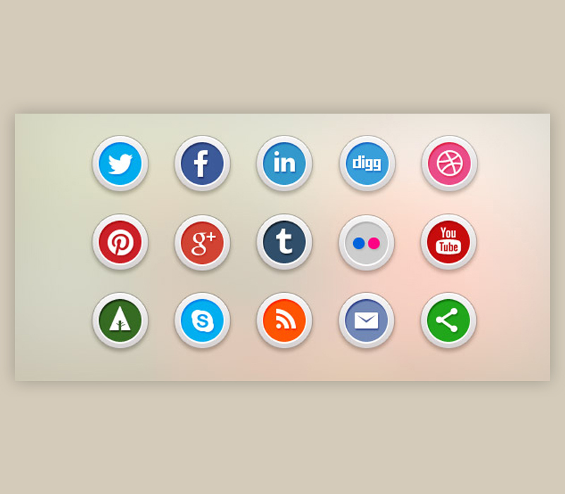 15 Free Social Media Icons (PSD & PNG) 15 Free Social Media Icons (PSD & PNG)