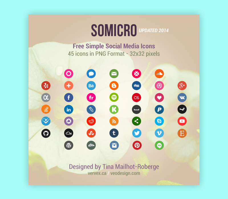 Somicro: 45 Free Social Media Icons Somicro: 45 Free Social Media Icons