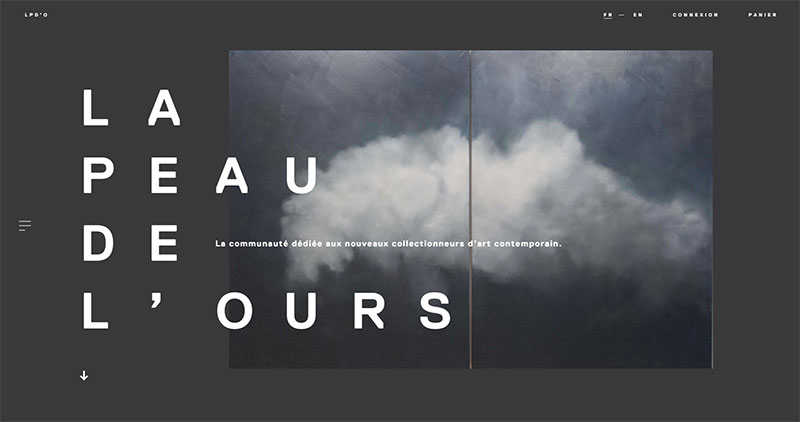 homepage of a website