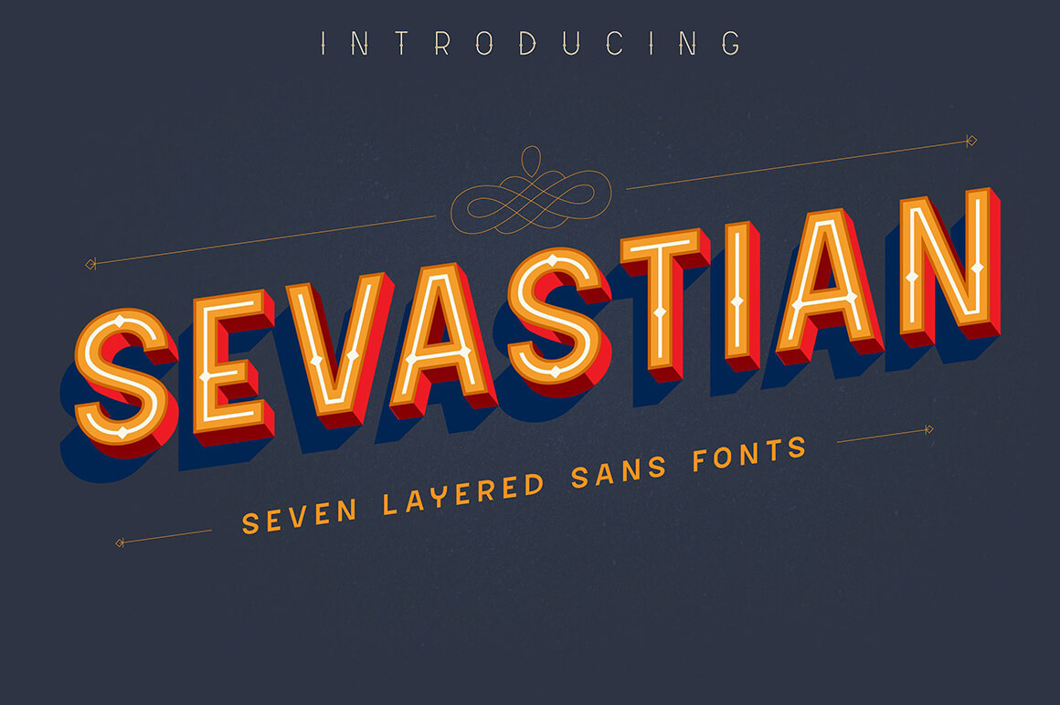 Sevastian Layered Typefaces