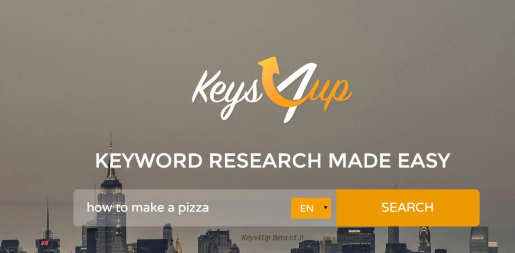 keys4up keyword research tool