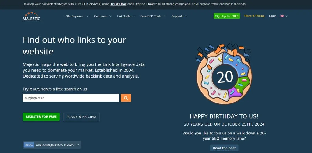 majestic for backlink data analysis