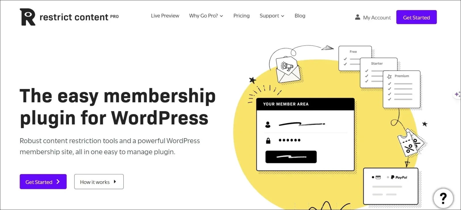 Restrict Content pro- best wordpress membership plugins