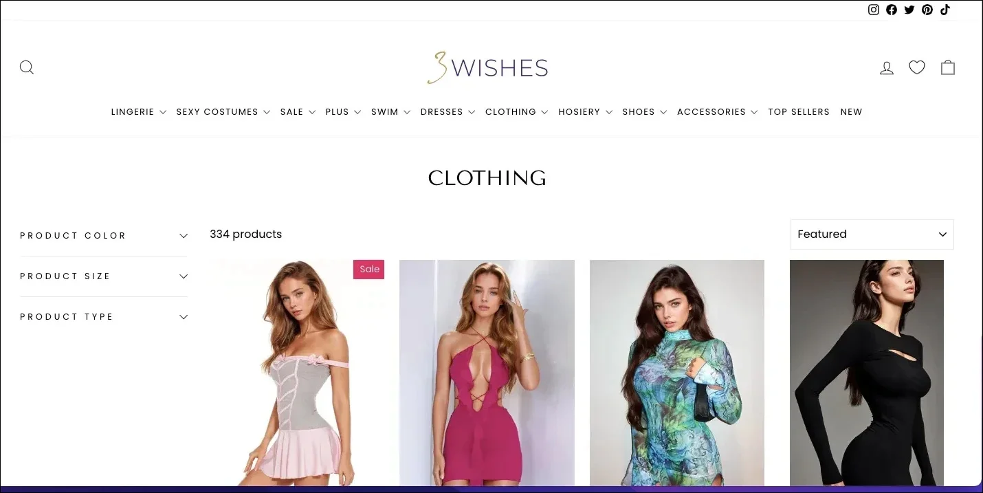 3wishes website design 3 wishes: ecommerce website design examples
