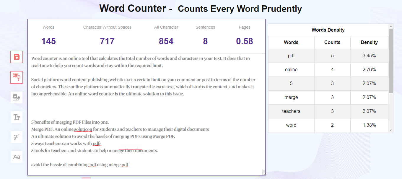 Ecommerce Product Descriptions - Word Counter