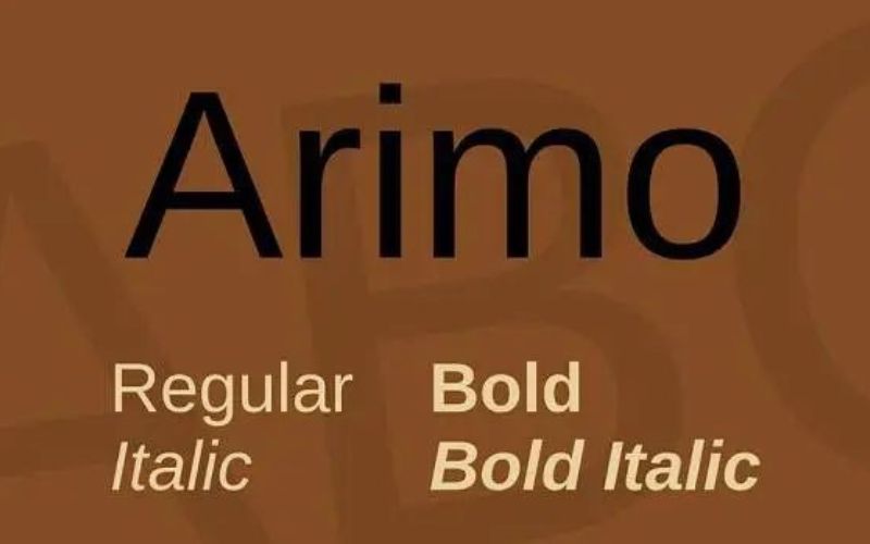 arimo- easy-to-read font