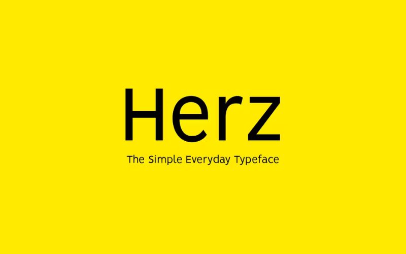 herz - neat and straightforward font