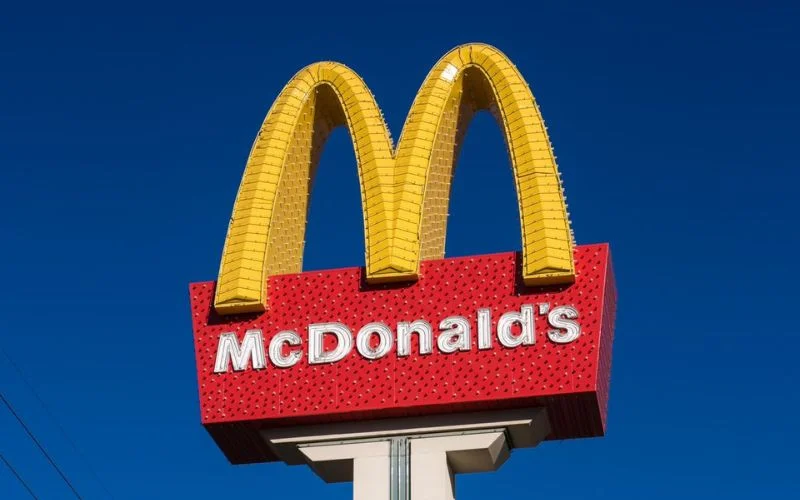 retro signage of the brand, classic building of the brand