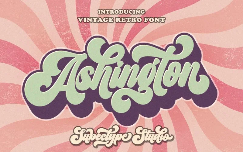 ashtington 90s cursive fonts