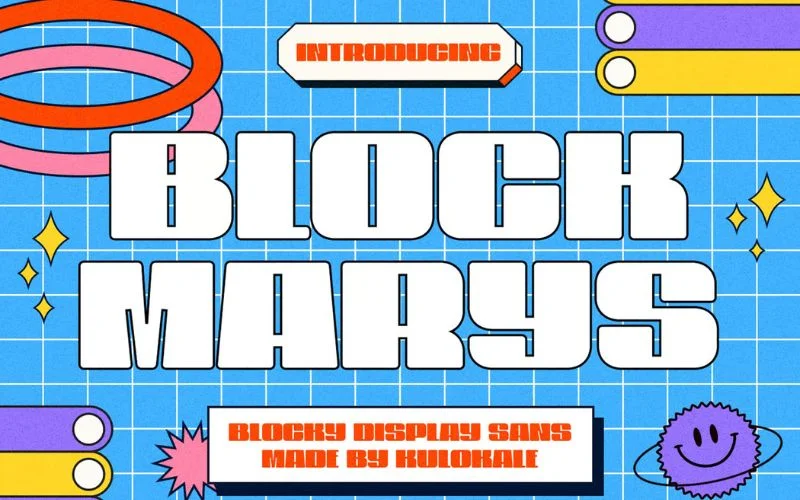 block marys 90s fonts