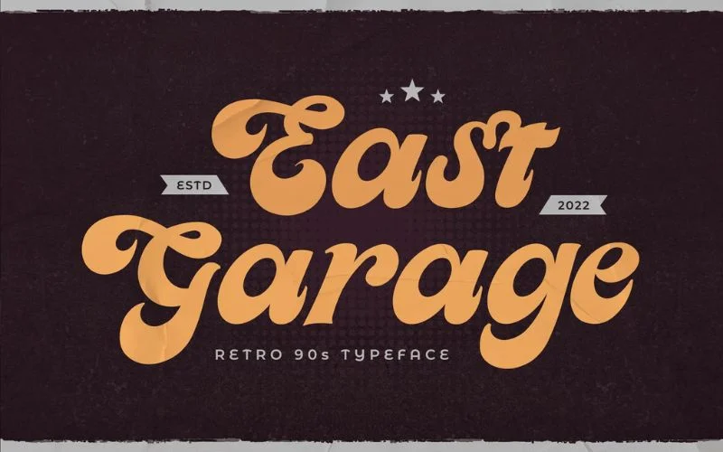 east garage inspired typography