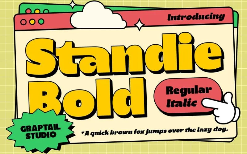 standie bold 90s fonts