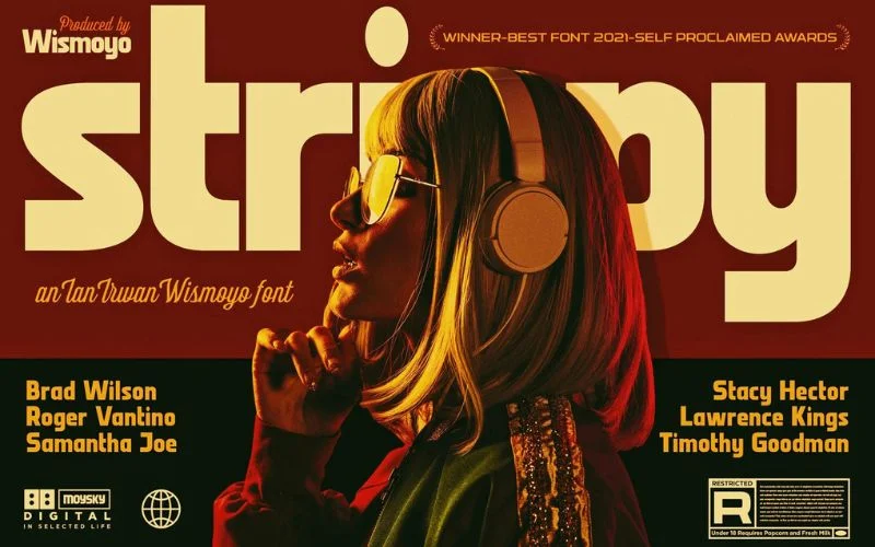 strippy vintage typeface