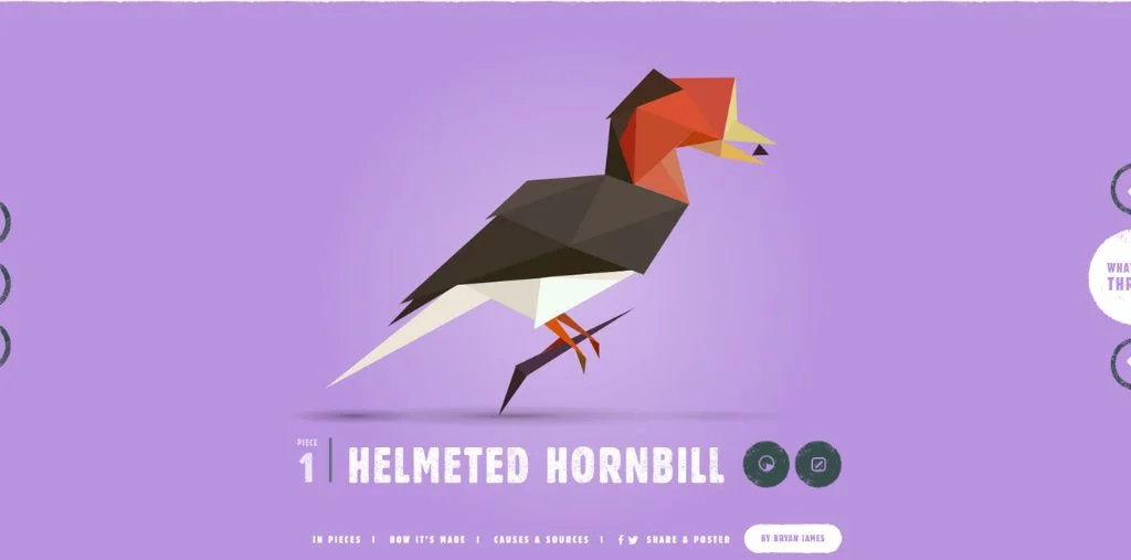 pieces: example of interactive web page