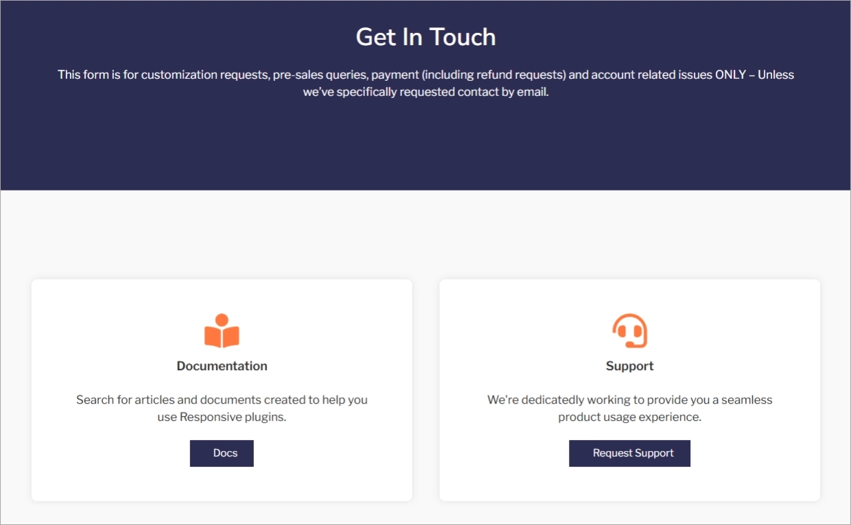Get in touch with cyberchimps