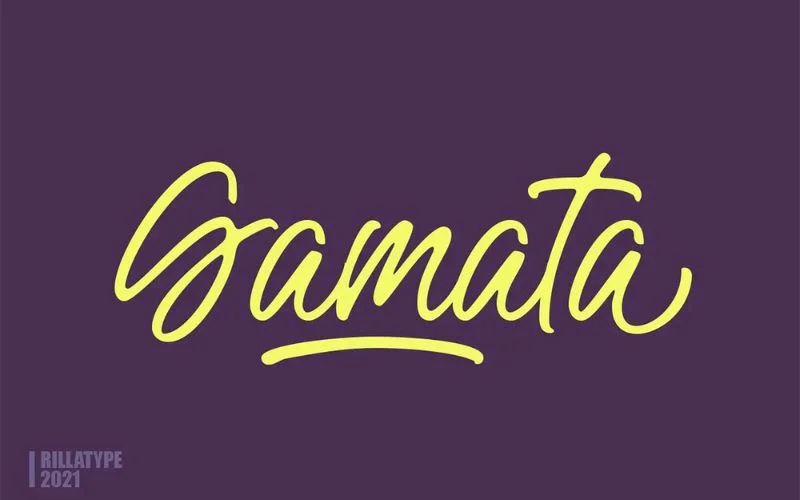 best free handwritten fonts- gamata