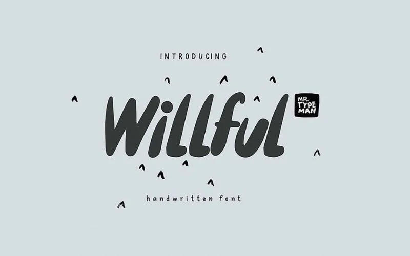 best free handwritten fonts- willful