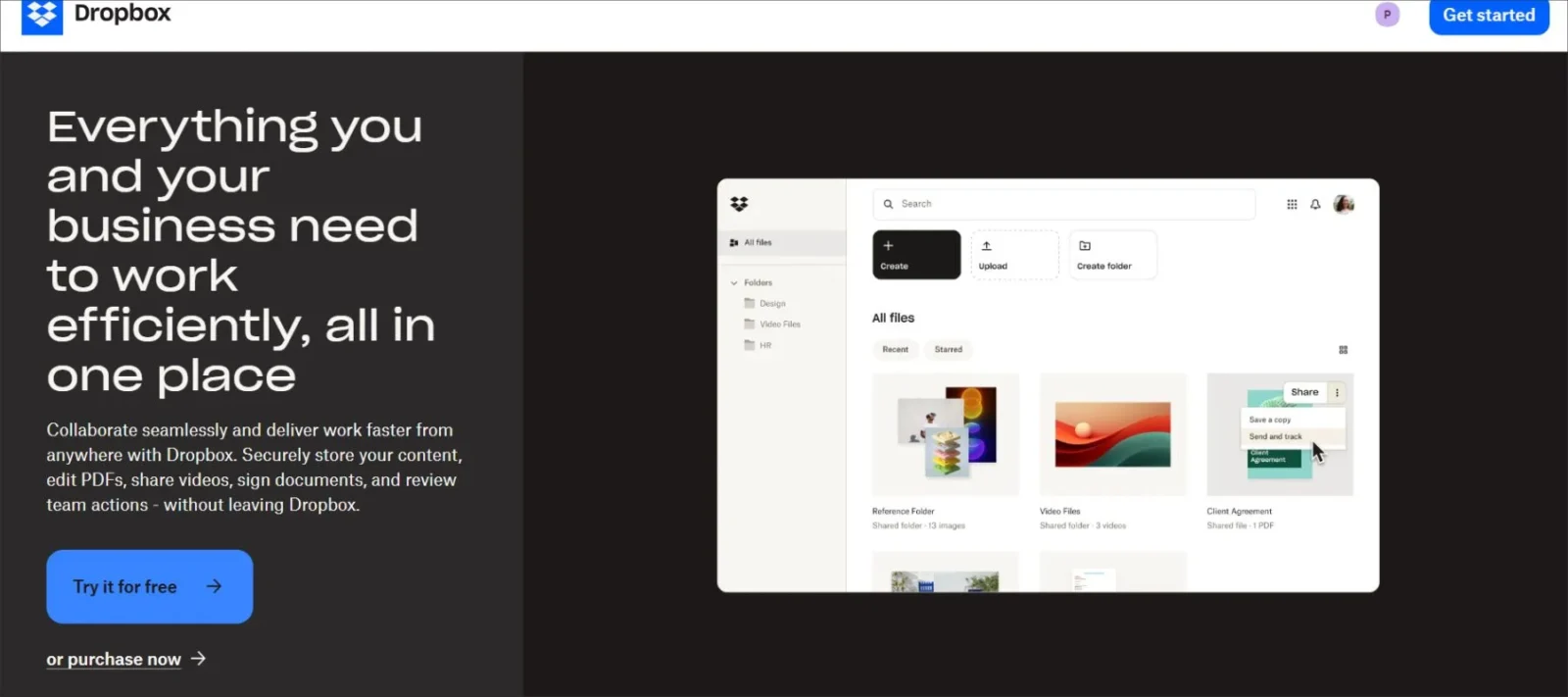 dropbox responsive homepage ideas, homepage design examples