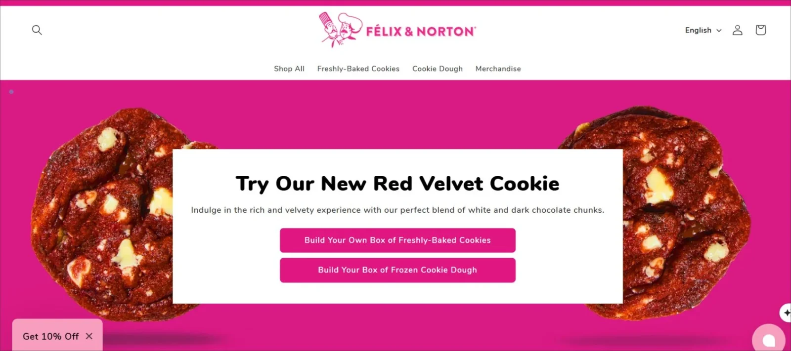 vibrant colors of felix and norton website