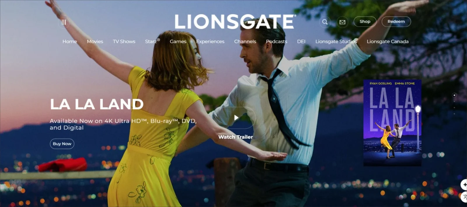 la la land homepage layout inspiration, homepage mockup ideas