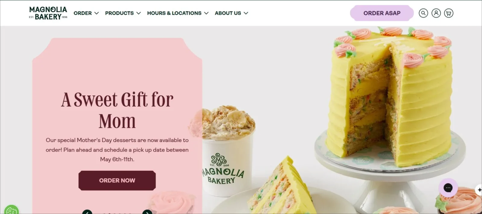 magnolia bakery best homepage designs, creative homepage ideas