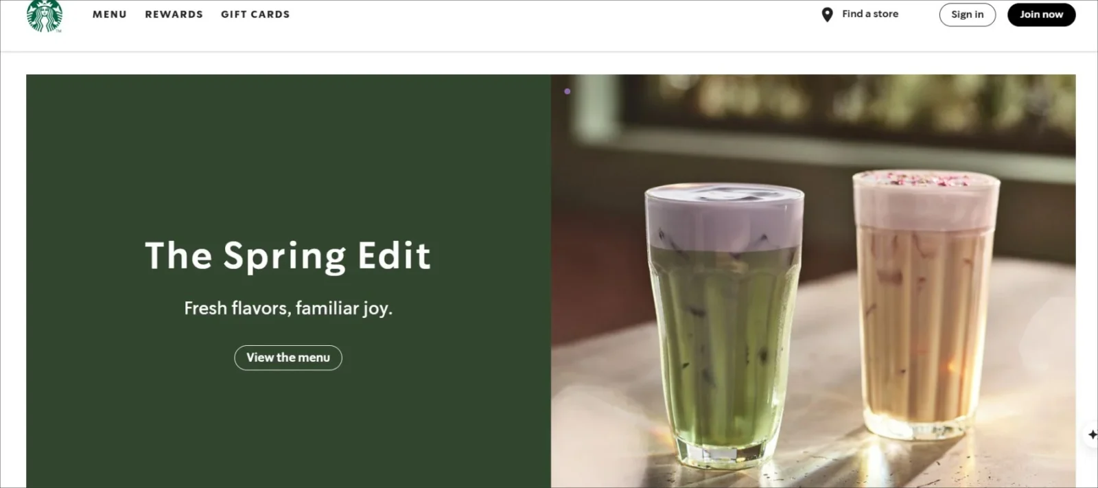 Starbucks coffee brand example, layout of a coffe giant brand