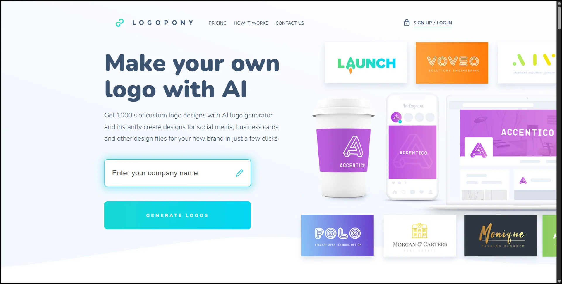 Logopony AI logo generator 