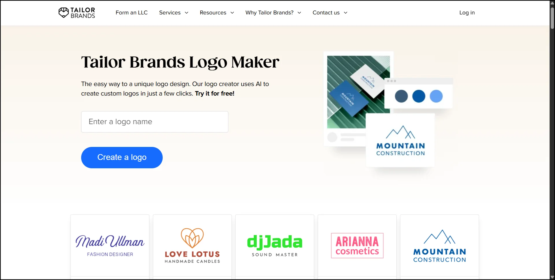 Tailor Brands AI Logo Maker