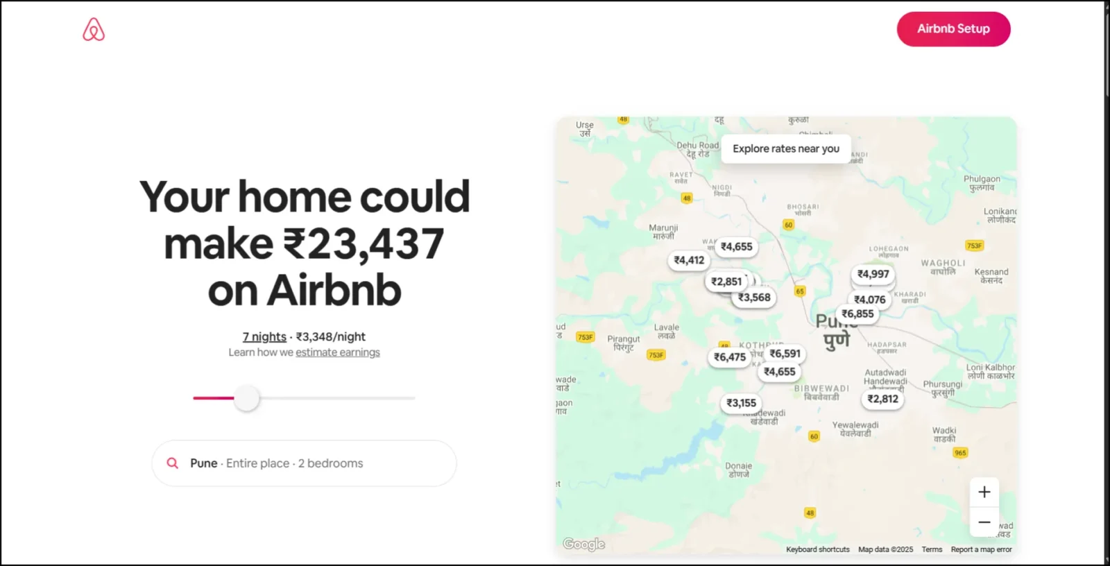Airbnb - Real Estate Landing Page Example, best real estate landing page