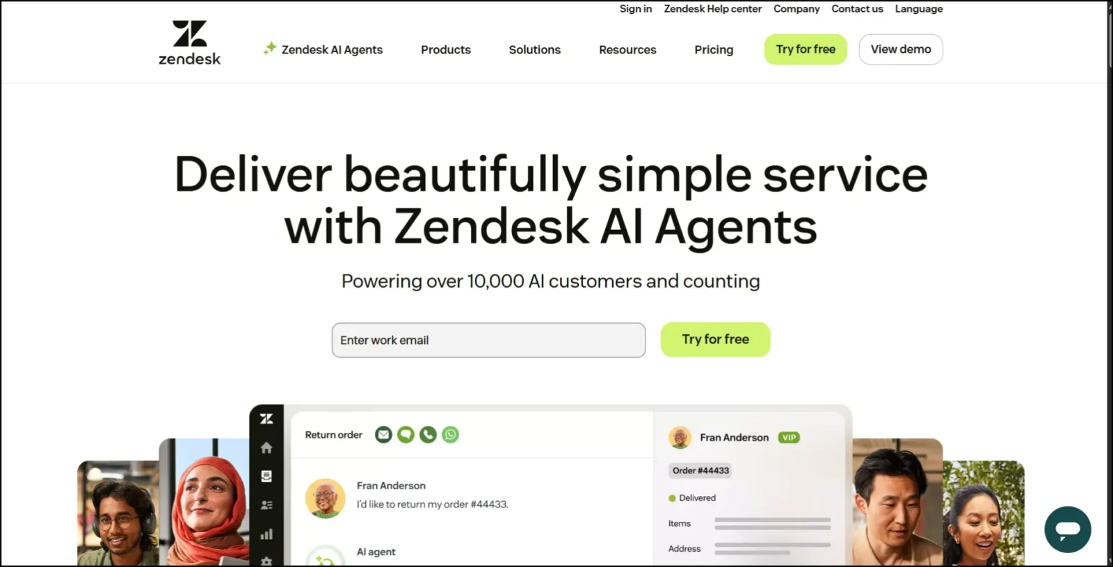 Zendesk - Clear Problem-Solution Design