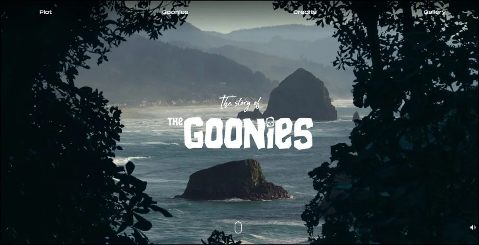 The Goonies Website Parallax